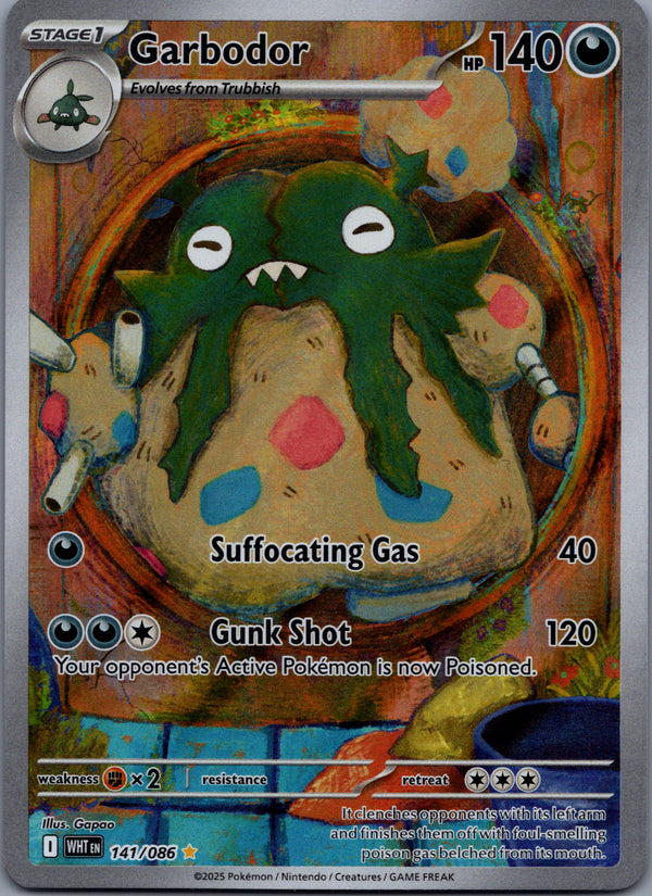 141 Garbodor White Flare Illustration Rare Near Mint