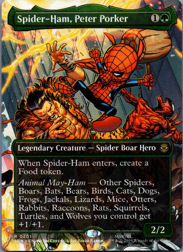 201 Spider-Ham, Peter Porker Marvel's Spider-Man Rare Borderless Near Mint
