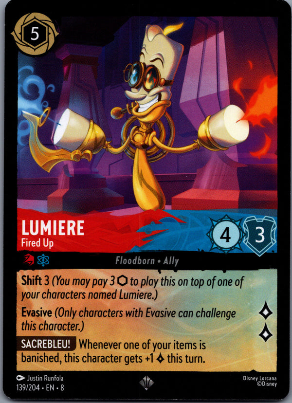 139 Lumiere - Fired Up Reign of Jafar Super Rare Near Mint