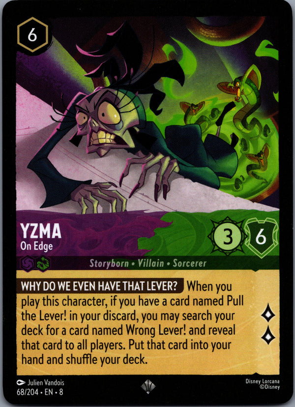 068 Yzma - On Edge Reign of Jafar Super Rare NM