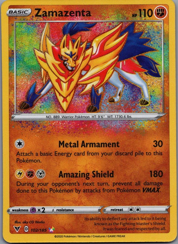 102 Zamazenta Vivid Voltage Amazing Rare Near Mint