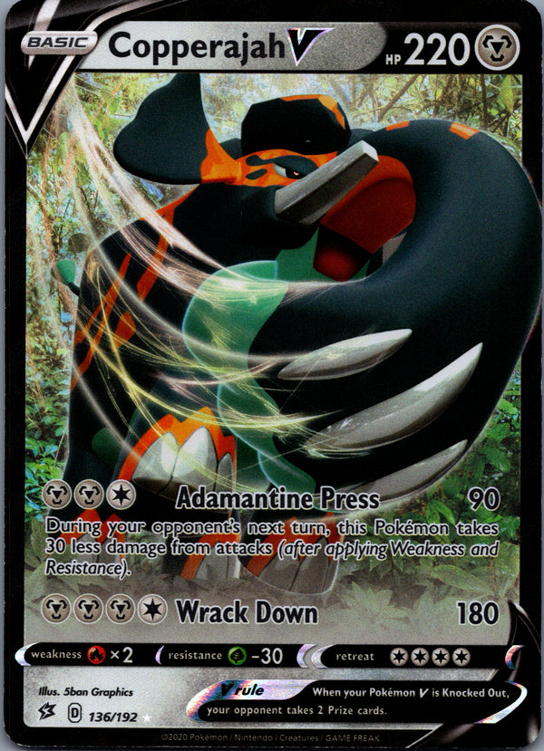 136 Copperajah V Rebel Clash Holo Rare V Near Mint