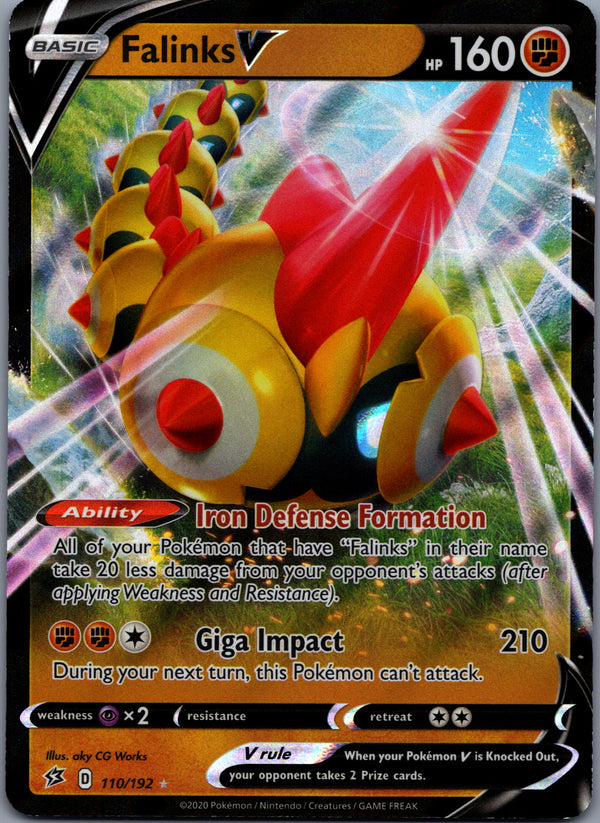 110 Falinks V Rebel Clash Holo Rare V Near Mint