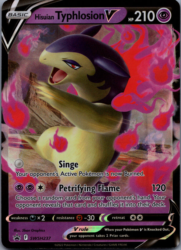 SWSH237 Hisuian Typhlosion V SWSH Black Star Promos Promo Near Mint