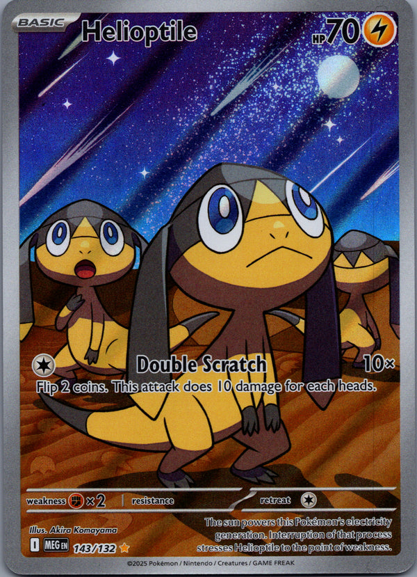 143 Helioptile Mega Evolution Illustration Rare Near Mint