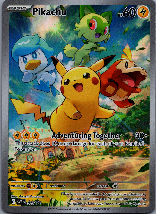 027 Pikachu SV Black Star Promos Promo Near Mint