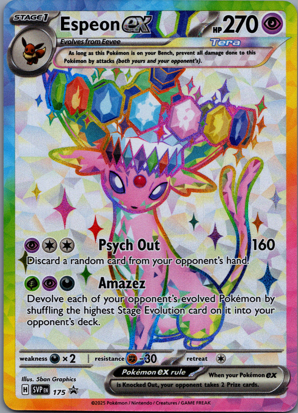 175 Espeon ex SV Black Star Promos Promo Near Mint