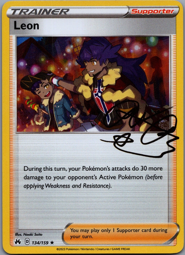 134 Leon Crown Zenith Rare Holo Near Mint