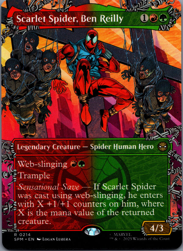 214 Scarlet Spider, Ben Reilly Marvel's Spider-Man Rare Borderless Near Mint
