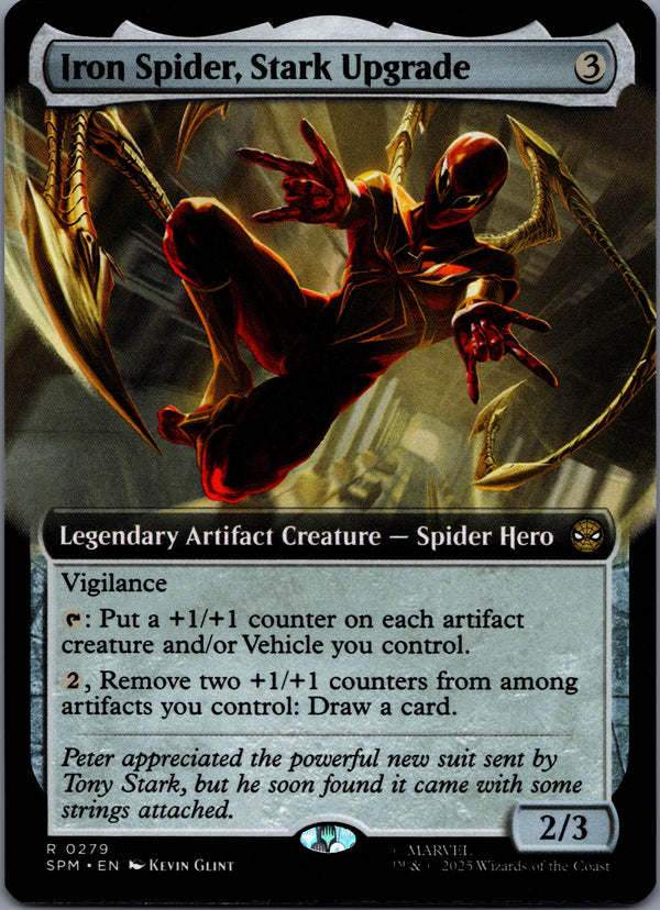 279 Iron Spider, Stark Upgrade Marvel's Spider-Man Rare Extended Art Near Mint
