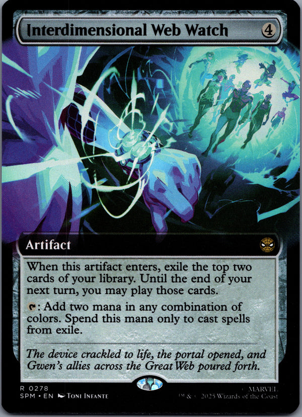 278 Interdimensional Web Watch Marvel's Spider-Man Rare Extended Art Near Mint