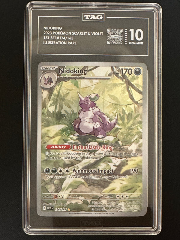 174 Nidoking Scarlet & Violet 151 Illustration Rare TAG 10