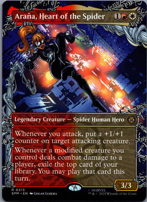 213 Arana, Heart of the Spider Marvel's Spider-Man Rare Borderless Near Mint