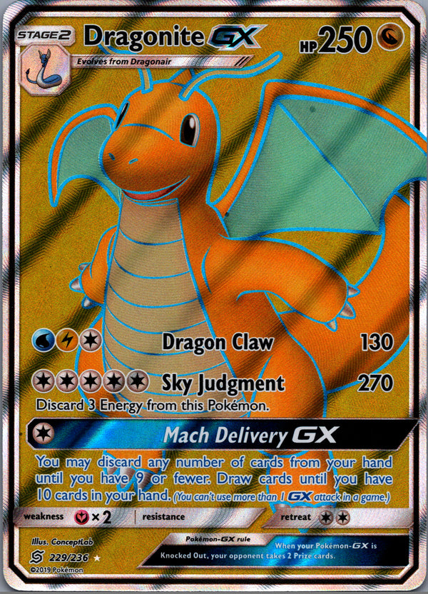 229 Dragonite GX Unified Minds Rare Ultra Lightly Played