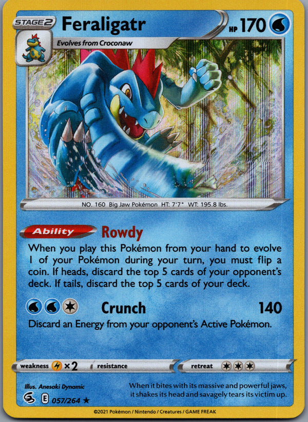 057 Feraligatr Fusion Strike Rare Holo Near Mint