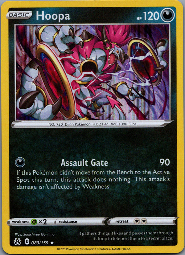 083 Hoopa Crown Zenith Rare Holo Near Mint