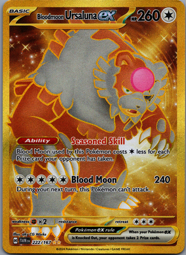222 Bloodmoon Ursaluna ex Twilight Masquerade Hyper Rare Near Mint