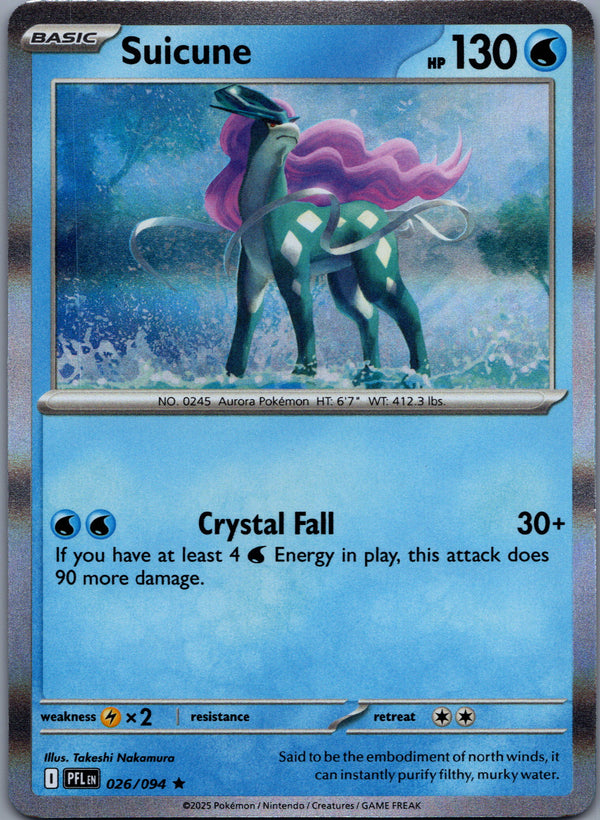 026 Suicune Phantasmal Flames Rare Near Mint