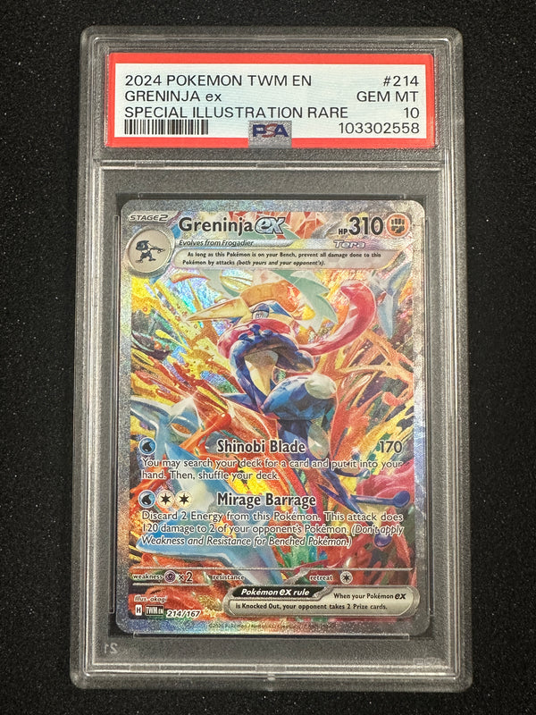 214 Greninja ex Twilight Masquerade Special Illustration Rare PSA 10