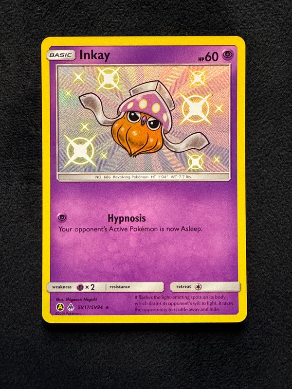 SV17 Inkay Hidden Fates Rare Shiny Near Mint
