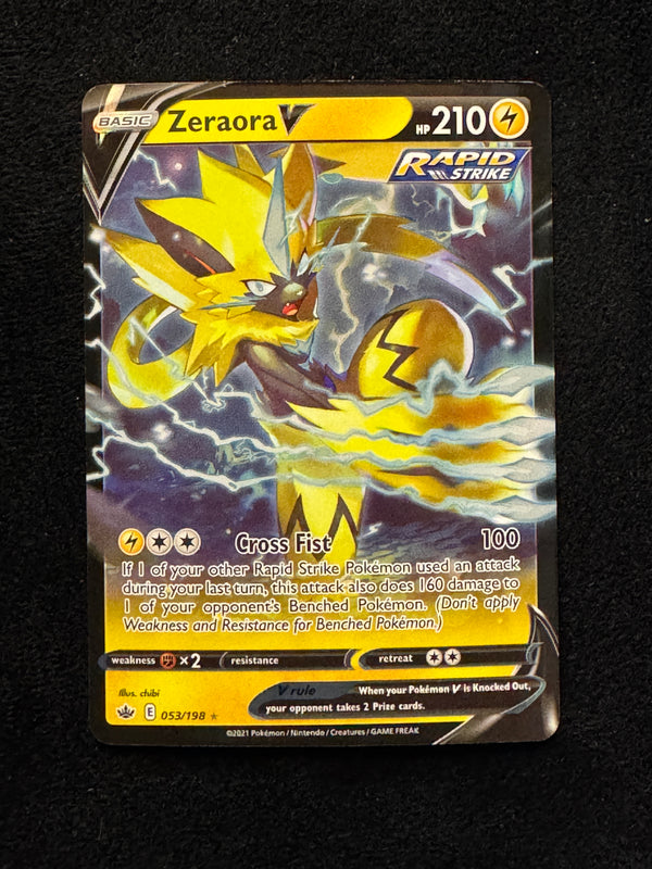053 Zeraora V Chilling Reign Holo Rare V Near Mint