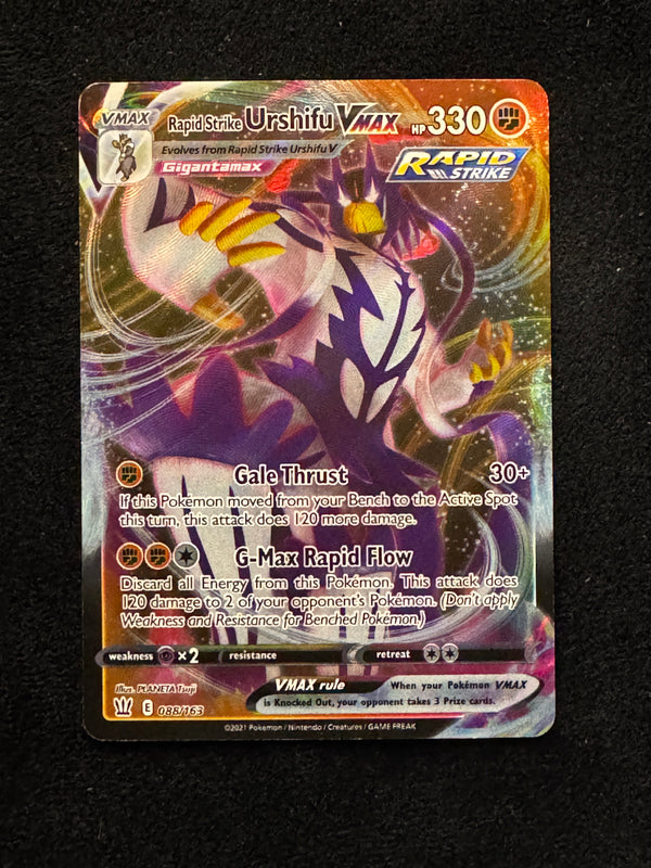 088 Rapid Strike Urshifu VMAX Battle Styles Holo Rare VMAX Lightly Played