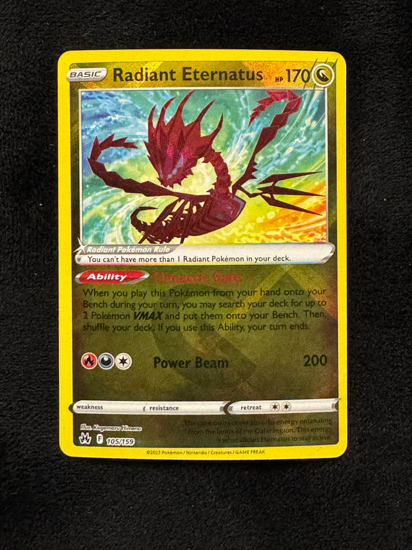 105 Radiant Eternatus Crown Zenith Radiant Rare Near Mint