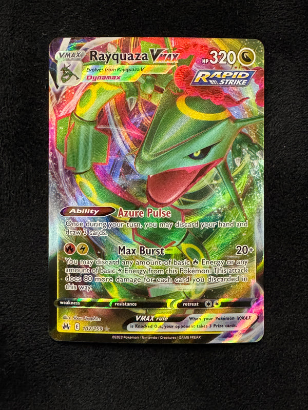 102 Rayquaza VMAX Crown Zenith Holo Rare VMAX Near Mint