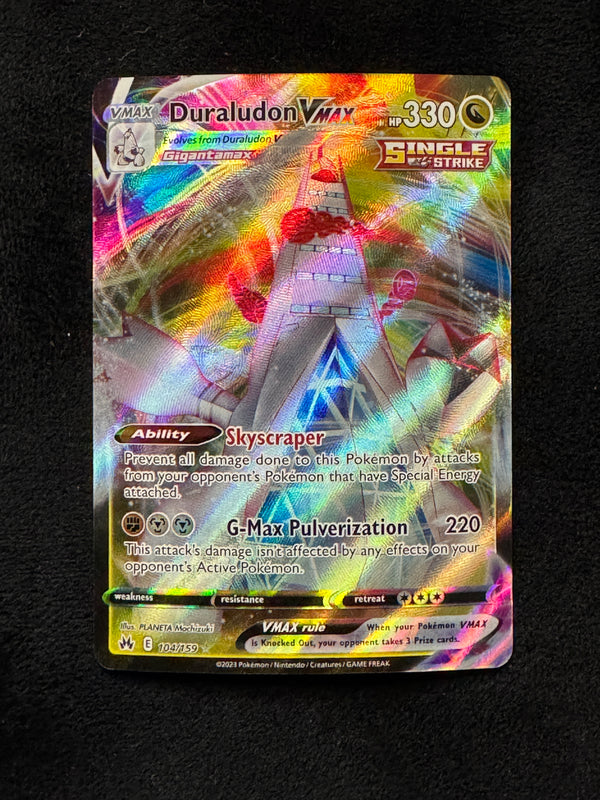 104 Duraludon VMAX Crown Zenith Holo Rare VMAX Near Mint