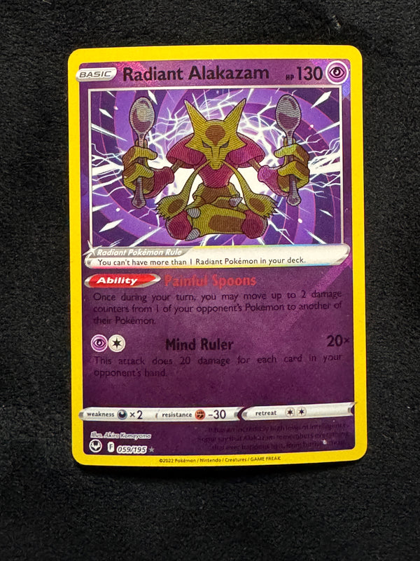 059 Radiant Alakazam Silver Tempest Radiant Rare Near Mint