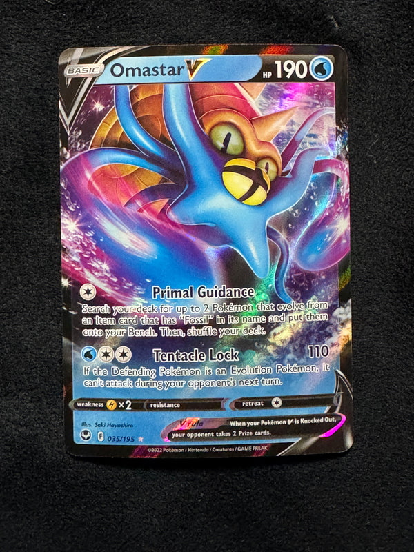035 Omastar V Silver Tempest Holo Rare V Near Mint