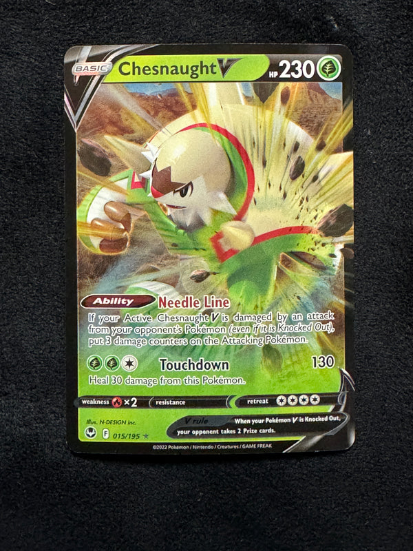015 Chesnaught V Silver Tempest Holo Rare V Near Mint