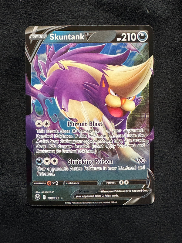 108 Skuntank V Silver Tempest Holo Rare V Near Mint