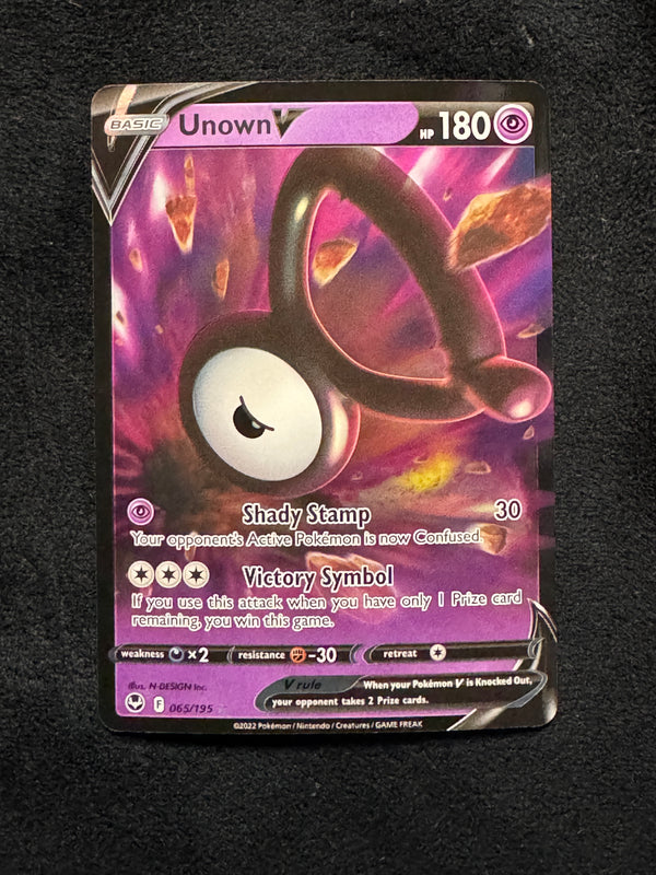 065 Unown V Silver Tempest Holo Rare V Near Mint