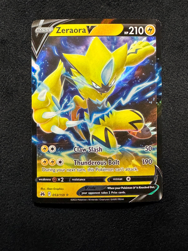 053 Zeraora V Crown Zenith Holo Rare V Near Mint