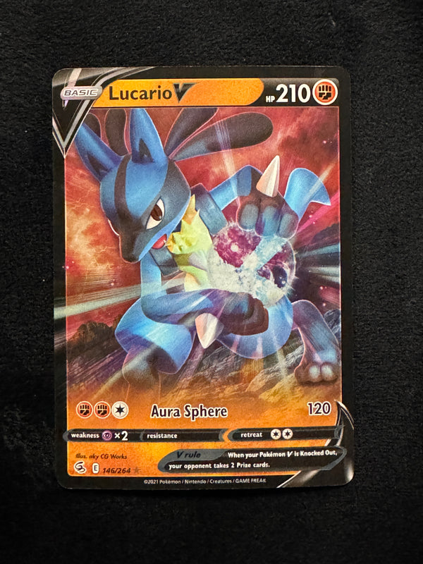 146 Lucario V Fusion Strike Holo Rare V Near Mint