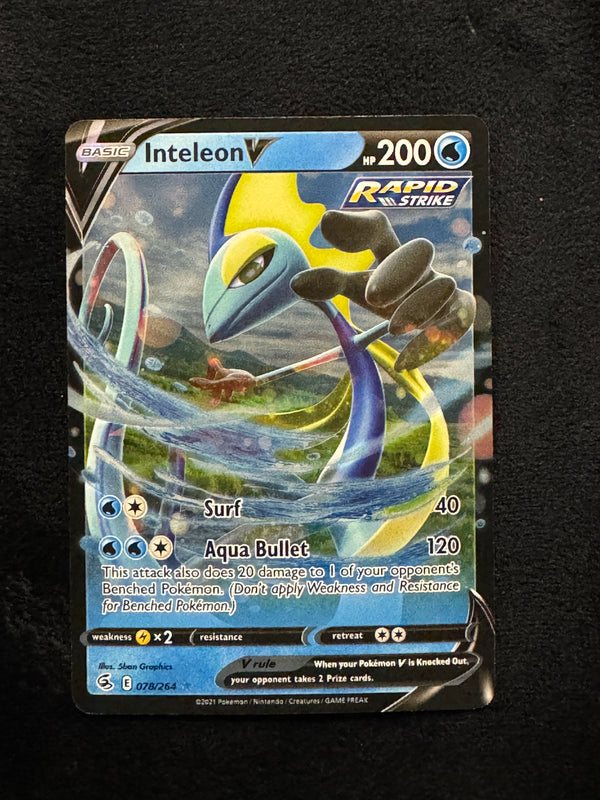 078 Inteleon V Fusion Strike Holo Rare V Near Mint