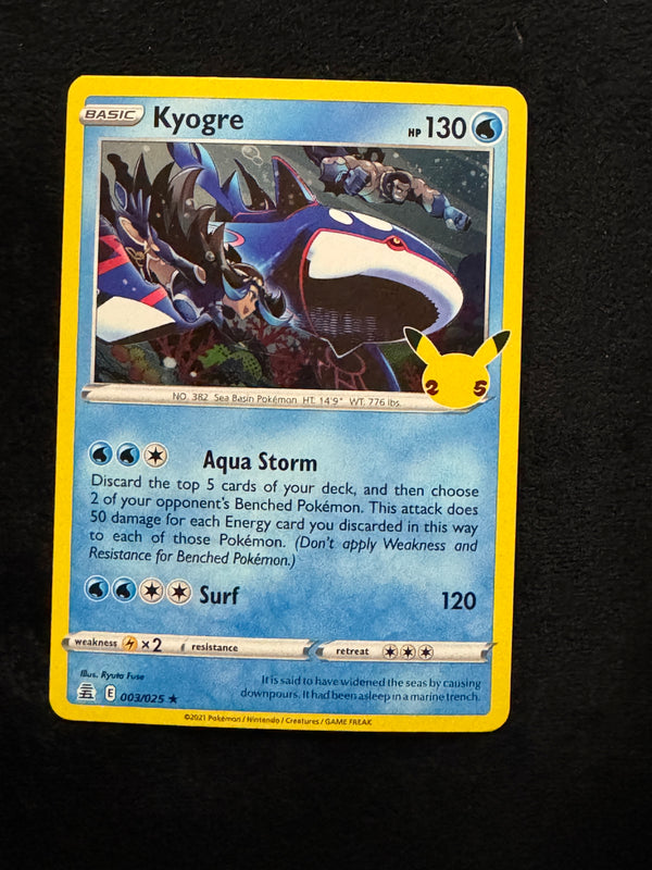003 Kyogre Celebrations Rare Near Mint