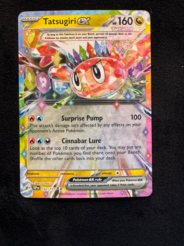 142 Tatsugiri ex Surging Sparks Double Rare Near Mint