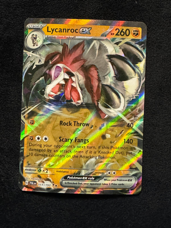 117 Lycanroc ex Paldea Evolved Double Rare Near Mint
