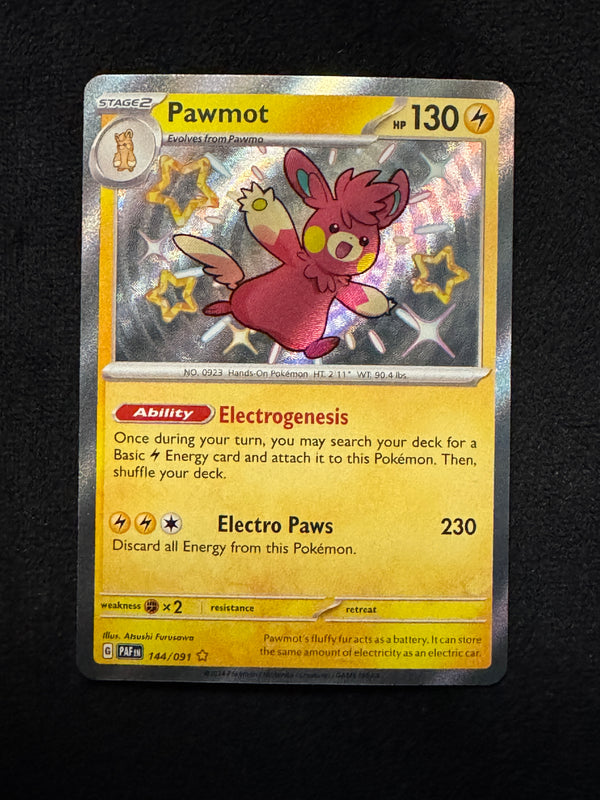 144 Pawmot Paldean Fates Shiny Rare Near Mint