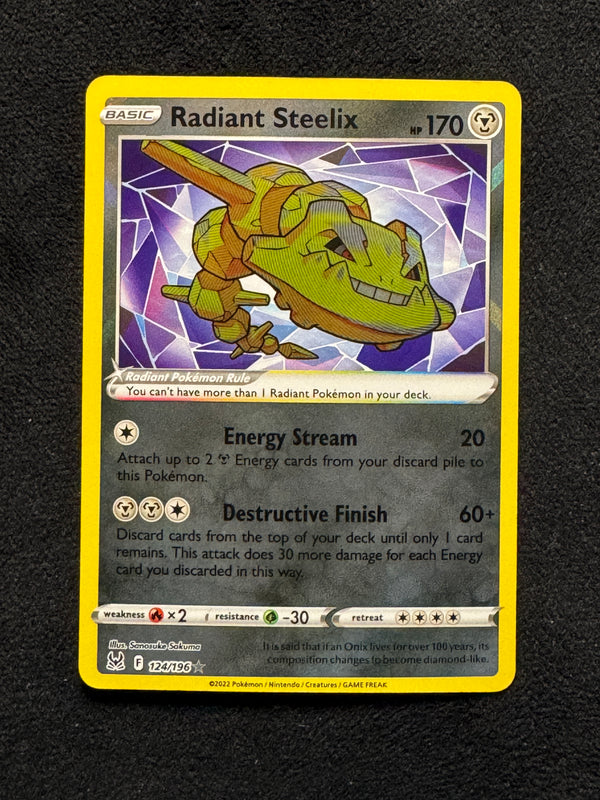 124 Radiant Steelix Lost Origin Radiant Rare Near Mint