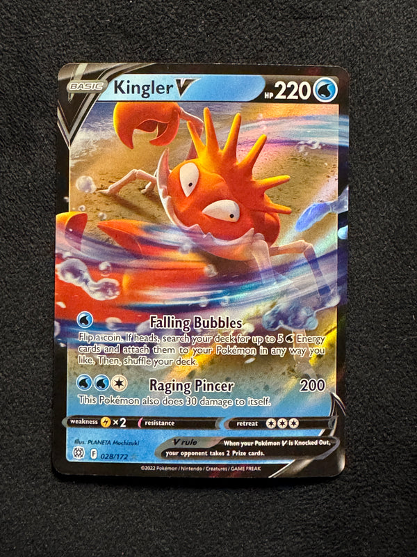 028 Kingler V Brilliant Stars Holo Rare V Near Mint