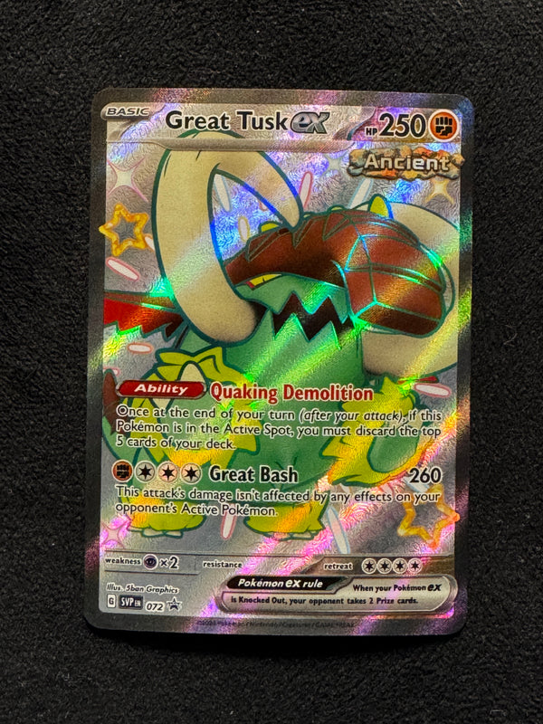 072 Great Tusk ex SV Black Star Promos Promo Near Mint