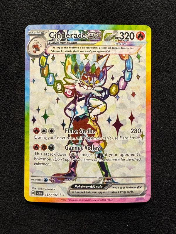 157 Cinderace ex Stellar Crown Ultra Rare Near Mint