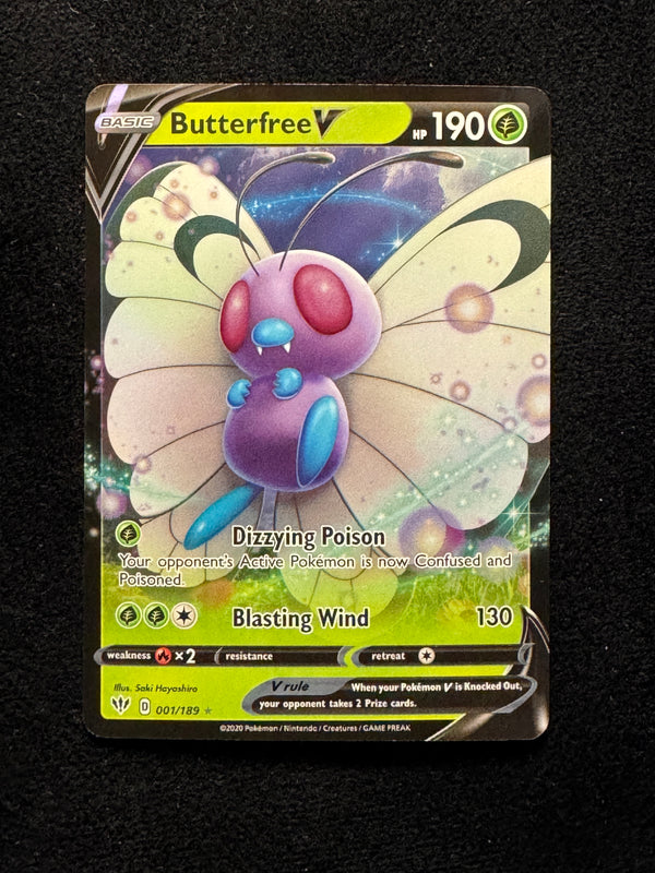 001 Butterfree V Darkness Ablaze Holo Rare V Near Mint