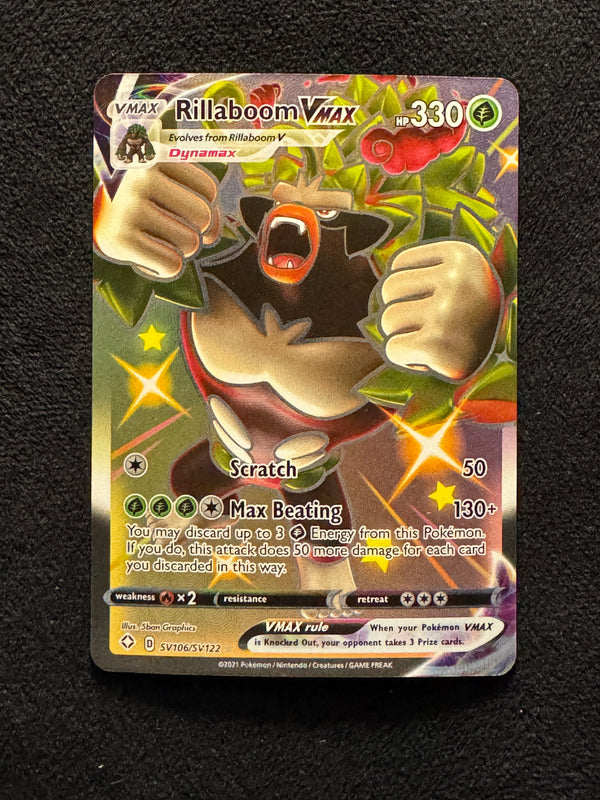 SV106 Rillaboom VMAX Shining Fates Shiny Rare VMAX Near Mint