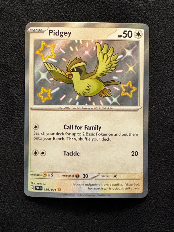 196 Pidgey Paldean Fates Shiny Rare Near Mint