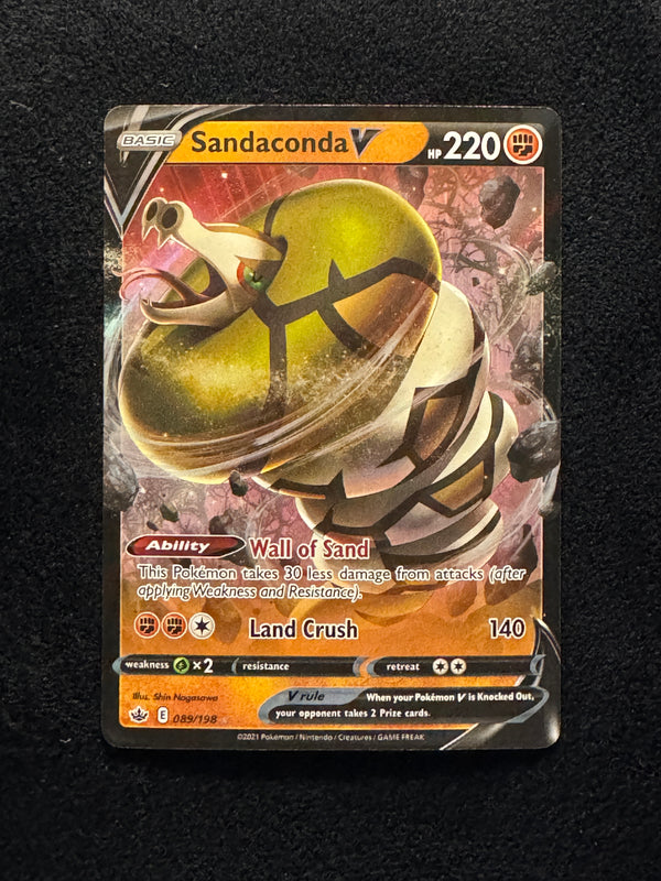 089 Sandaconda V Chilling Reign Holo Rare V Near Mint