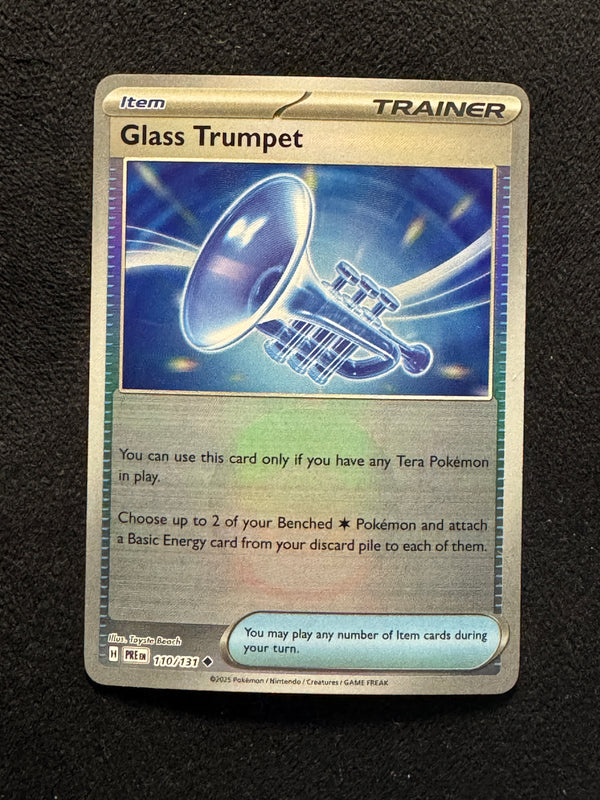 110 Glass Trumpet Prismatic Evolutions Poke Ball Holo Near Mint